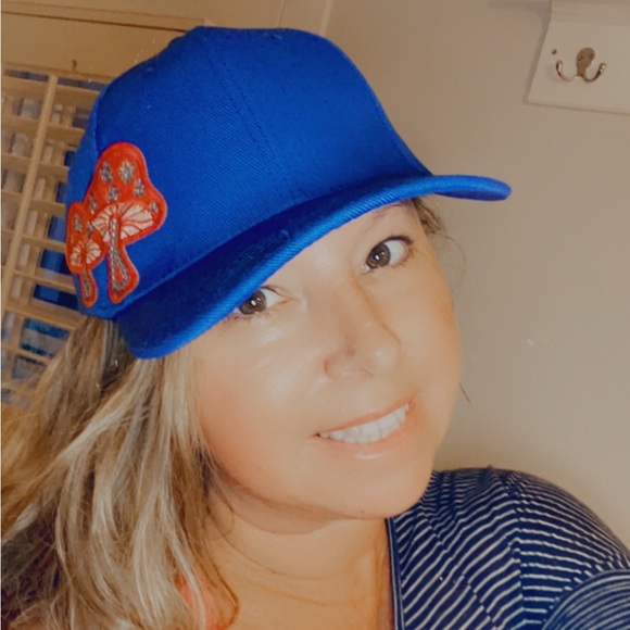 #46 Blue Mushrooms Baseball Cap 🍄 - Picture 4 of 13